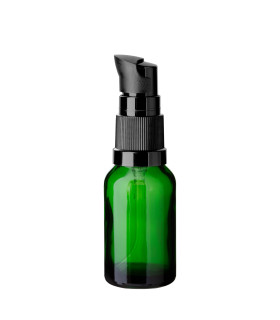 Grüne Glasflasche 15 ml mit Pumpe [2]