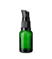 Glasflasche 15 ml grün mit schwarzer Pumpe [2]