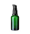 Glasflasche 30 ml grün mit schwarzer Pumpe [2]