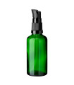 Glasflasche 50 ml grün mit schwarzer Pumpe [2]