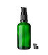 Glasflasche 50 ml grün mit schwarzer Pumpe [2]