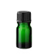 Glasflasche 5 ml grün mit schwarzem Schraubverschluss