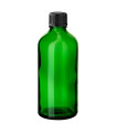 Glasflasche 100 grün ml mit schwarzem Schraubverschluss
