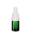 Glasflasche 5 ml grün mit weißer Pipette
