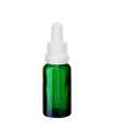 Glasflasche 20 ml grün mit weißer Pipette