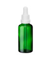 Glasflasche 50 ml grün mit weißer Pipette