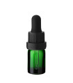 Glasflasche 5 ml grün mit schwarzer Pipette