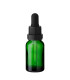 Glasflasche 15 ml grün mit schwarzer Pipette