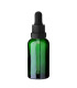 Glasflasche 30 ml grün mit schwarzer Pipette