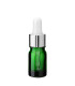 Glasflasche 5 ml grün mit silberner Pipette