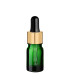Glasflasche 5 ml grün mit goldener Pipette [2]