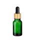 Glasflasche 15 ml grün mit goldener Pipette [2]