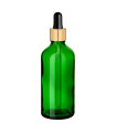 Glasflasche 100 ml grün mit goldener Pipette [2]