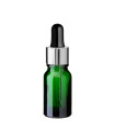 Glasflasche 10 ml grün mit silberner Pipette [2]