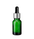 Glasflasche 15 ml grün mit silberner Pipette [2]