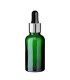 Glasflasche 30 ml grün mit silberner Pipette [2]