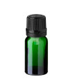 Glasflasche 10 ml grün mit schwarzem Tropfer