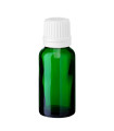 Glasflasche 20 ml grün mit weißem Tropfer