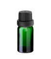 Glasflasche 10 ml grün mit schwarzem Tropfer [2]
