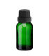 Glasflasche 15 ml grün mit schwarzem Tropfer [2]