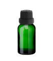Glasflasche 15 ml grün mit schwarzem Tropfer [2]