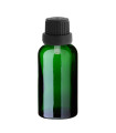 Glasflasche 30 ml grün mit schwarzem Tropfer [2]