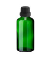 Glasflasche 50 ml grün mit schwarzem Tropfer [2]