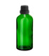 Glasflasche 100 ml grün mit schwarzem Tropfer [2]