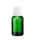 Glasflasche 15 ml grün mit weißem Tropfer [2]