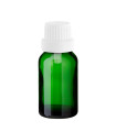Glasflasche 15 ml grün mit weißem Tropfer [2]