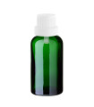 Glasflasche 30 ml grün mit weißem Tropfer [2]