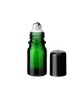Glasflasche 5 ml grün Roll-on mit schwarzem Schraubverschluss [2]