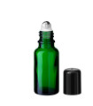 Glasflasche 20 ml grün Roll-on mit schwarzem Schraubverschluss [2]