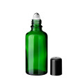 Glasflasche 50 ml grün Roll-on mit schwarzem Schraubverschluss [2]