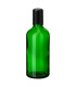 Glasflasche 100 ml grün Roll-on mit schwarzem Schraubverschluss [2]