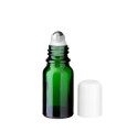 Glasflasche 10 ml grün Roll-on mit weißem Schraubverschluss [2]