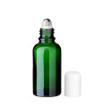 Glasflasche 30 ml grün Roll-on mit weißem Schraubverschluss [2]
