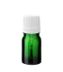 Glasflasche 5 ml grün mit weißem Pinsel