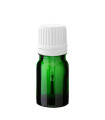 Glasflasche 5 ml grün mit weißem Pinsel
