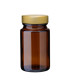 Weithalsglas 75 ml braun mit goldenem Unishell-Deckel