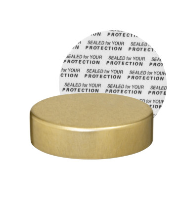 Weithalsglas 75 ml braun mit goldenem Unishell-Deckel