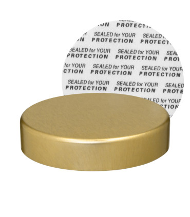 Weithalsglas braun 200 ml mit goldenem Unishell-Deckel