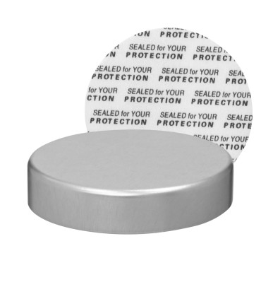 Weithalsglas 150 ml braun mit silbernem Unishell-Deckel