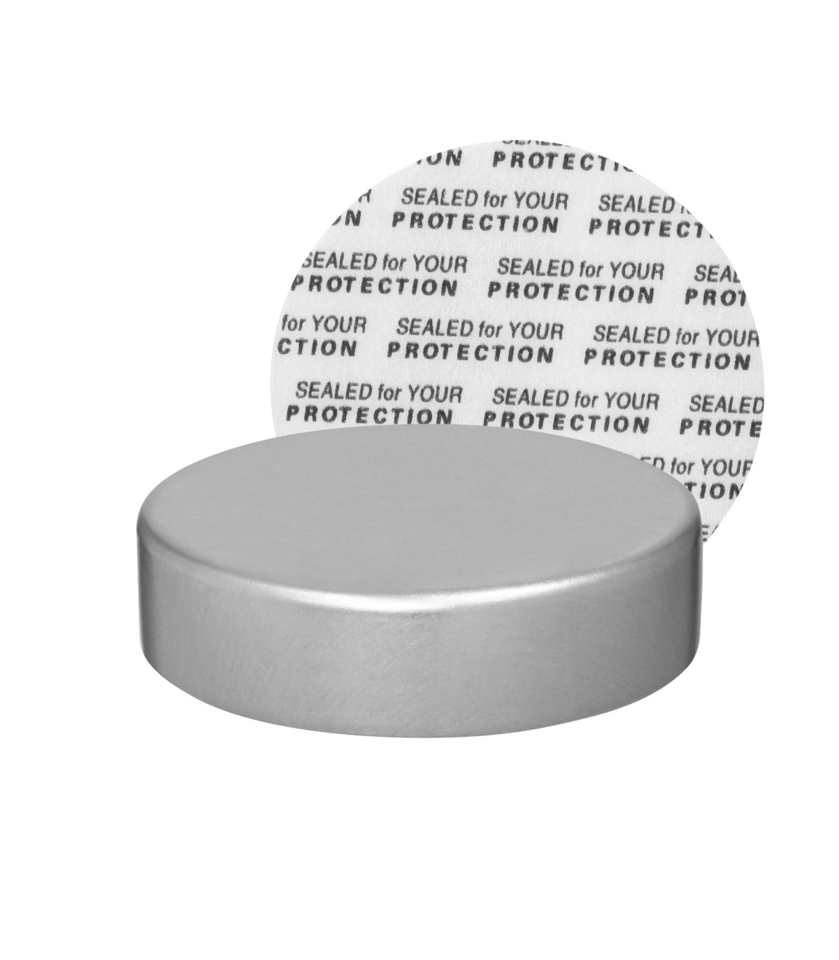 Weithalsglas braun 100 ml mit silbernem Unishell-Deckel