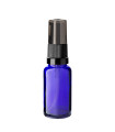 Glasflasche 20 ml blau mit schwarzer Pumpe [1]