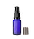 Glasflasche 20 ml blau mit schwarzer Pumpe [1]