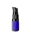 Glasflasche 5 ml blau mit schwarzer Pumpe [2]