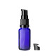 Glasflasche 20 ml blau mit schwarzer Pumpe [2]