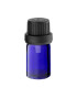 Glasflasche 5 ml blau mit schwarzem Tropfer [2]