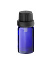 Glasflasche 10 ml blau mit schwarzem Tropfer [2]